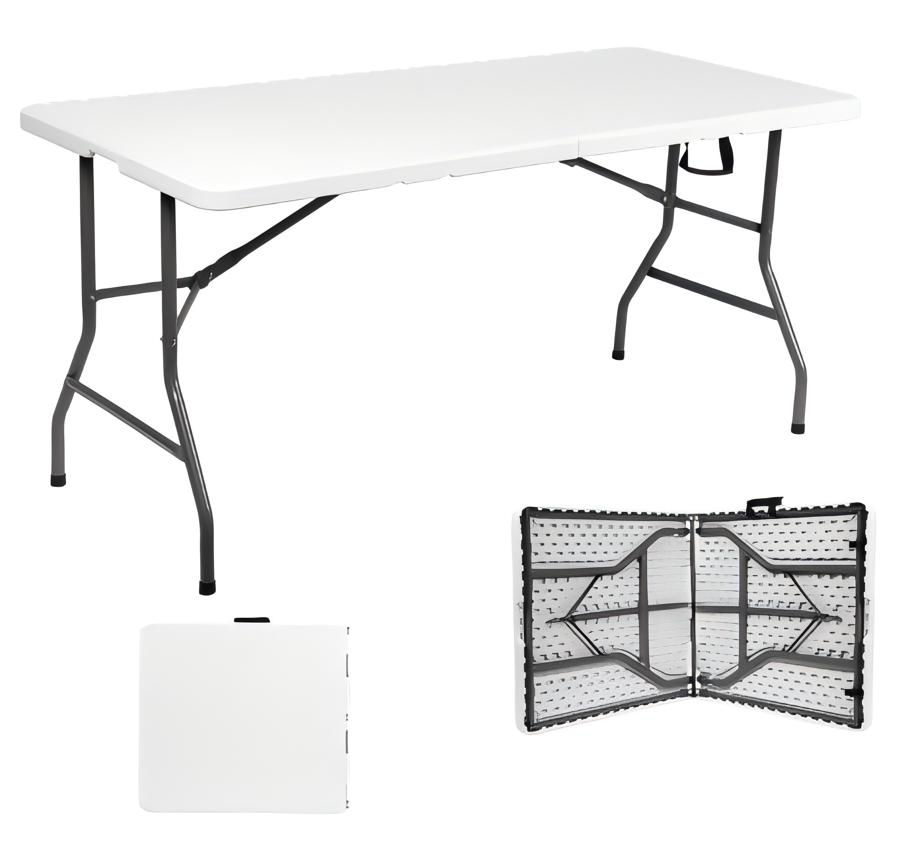 ZEJO ZJ-Z152 folding in half table HDPE tabletop outdoor furniture