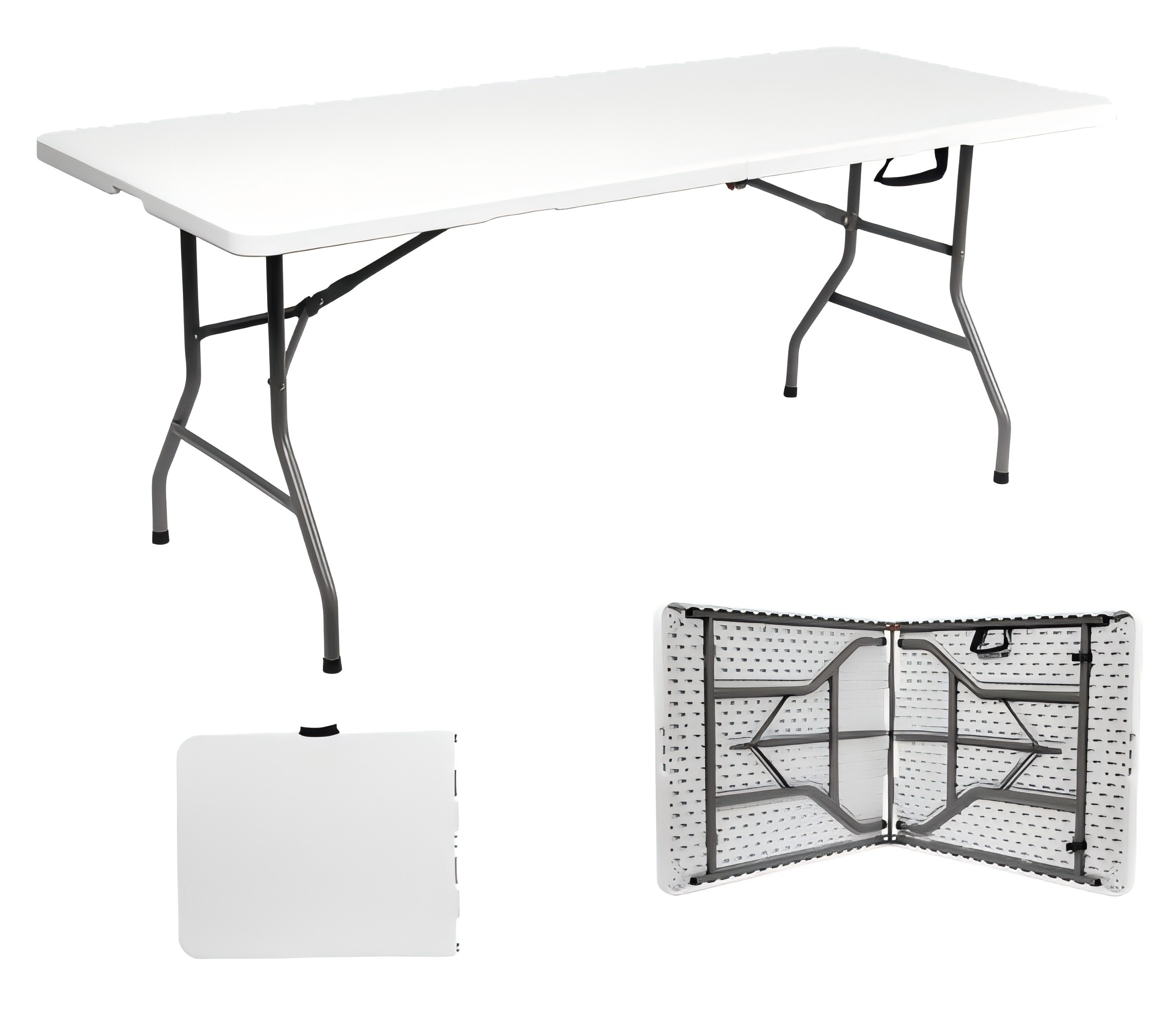 ZEJO ZJ-Z180-A folding in half table HDPE tabletop outdoor furniture