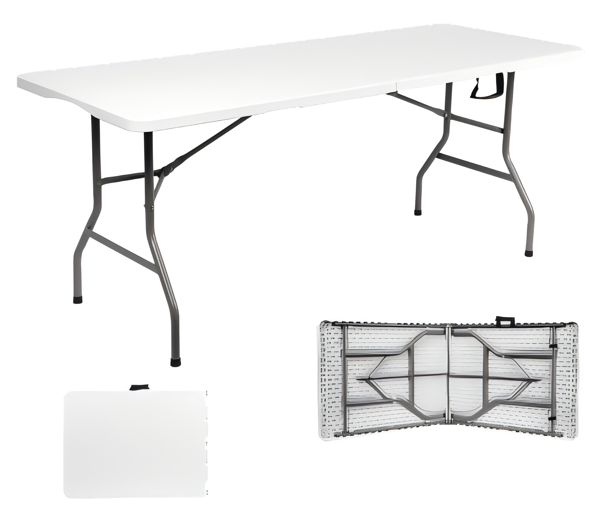 ZEJO ZJ-Z180-E folding in half table HDPE tabletop outdoor furniture