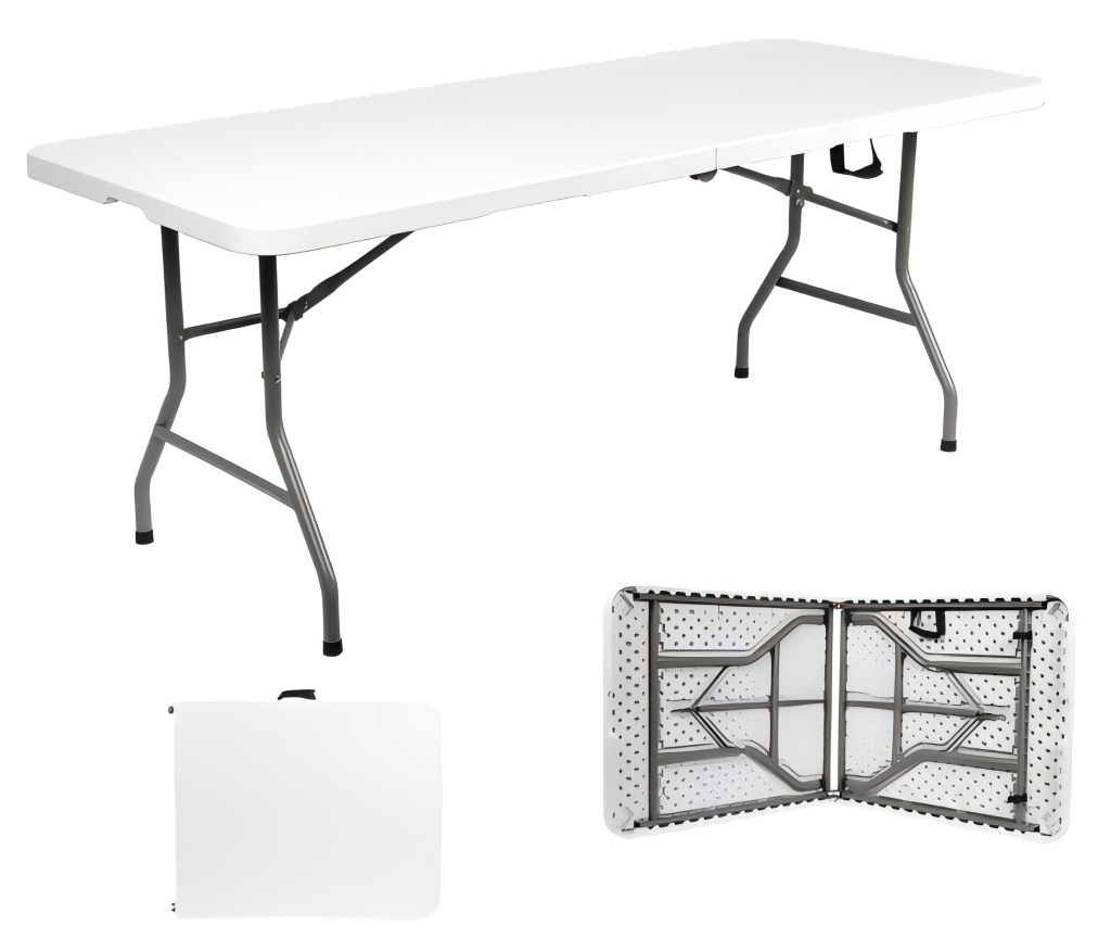 ZEJO ZJ-Z183folding in half table HDPE tabletop outdoor furniture