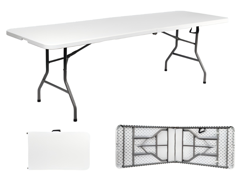 ZEJO ZJ-Z240 8ft folding in half table outdoor furniture
